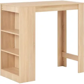 vidaXL Bartisch mit Regal 110 x 50 x 103 cm Eichenbraun