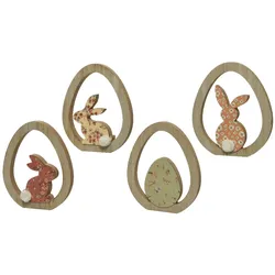 Decoris 1 Ostereier 24cm Holz Osterhasen Aufsteller Osterdeko Tischdeko Ostern Figuren
