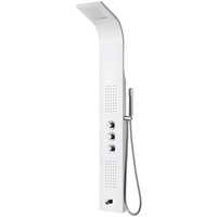Duschpaneel Duschsäule Duschsystem 5 Funktionen Thermostatventil weiß 160 cm
