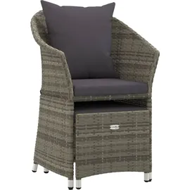 vidaXL Garten-Lounge-Set 2-tlg. grau