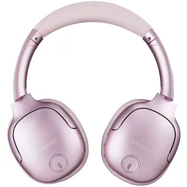 Intenso O400HA Over-Ear Kopfhörer - Hybrid Active Noise Cancelling, bis zu 75 Stunden Laufzeit und Bluetooth 5.3, mit Musikmodus, Transparency Modus und schneller Ladezeit, rosa