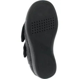 Fischer Markenschuh Klett-Hausschuh Schurwolle Grau 44