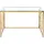 vente-unique Eckschreibtisch Goldfarben / Transparent