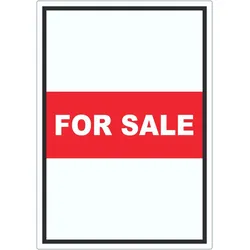 HB-Druck For Sale Aufkleber mit Text Werbeaufkleber hochkant A1 (594x841mm)