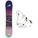 F2 Set Damen Snowboard Gipsy 147cm mit Bindung Pipe Girl M bunt 147 CM