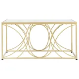 Mauro Ferretti Natur24 Couchtisch Tavolo Couchtisch 60 x 90 x 45 cm Metall Glas Gold Silber