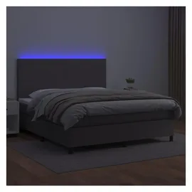 vidaXL Boxspringbett 160 x 200 cm Grau