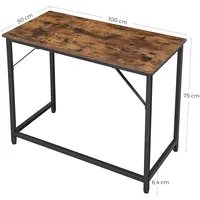 VASAGLE Vasagle, Schreibtisch, Braun, vintage, (BxHxT) 100 x 75