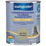 swingcolor 2in1 Flüssigkunststoff / Fußbodenfarbe RAL 7032 6151.D750.7032 (Kieselgrau, 750 ml, Seidenmatt)