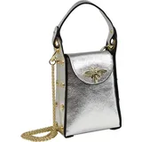 toscanto Umhängetasche Leder silber metallic ca. 13cm | Gr.: onesize