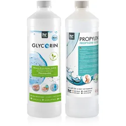 1 L + 1 L Set Propylenglykol & Glycerin in Pharmaqualität