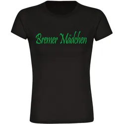 multifanshop Damen T-Shirt - Bremen - Bremer Mädchen - Druck grün - Frauen