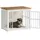 Songmics Hundekäfig Möbel Indoor bis 20 kg 2 Türen wolkenweiß-honigbraun M