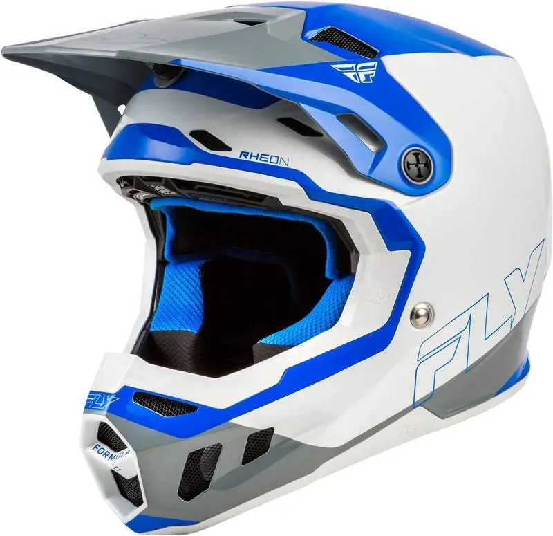 Fly Racing Formula Cc Glide Helm Blaugrau - L