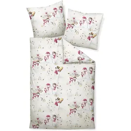 JANINE Bettwäsche Davos Biber + 80x80 cm, mit 1 Kissen