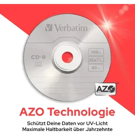 Verbatim CD-R 700MB 52x bedruckbar 50er Spindel (43438)
