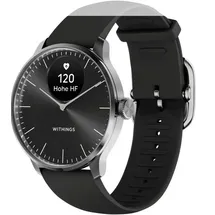 Withings ScanWatch Light 37 mm schwarz, Sport Fluorelastomer-Armband schwarz