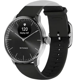 Withings ScanWatch Light 37 mm schwarz, Sport Fluorelastomer-Armband schwarz