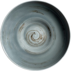 MÄSER Teller tief rund 22 cm, Serie DERBY, Grau, 4er Set, 593051
