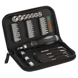 Bosch 38tlg. Mixed Bit Set (PH, PZ, S, HEX, Steckschlüssel Ø 5-13 mm, inkl. Handschraubendreher, Taschenlampe, Zubehör Bohrschrauber)