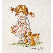 Luca-S Kreuzstichset Spaziergang, Zählmuster, 17x20,5cm