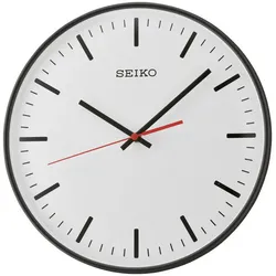 Wanduhr SEIKO, schwarz, Wanduhren, Ø 29,5cm, Quarzuhr, Wohnzimmer, Esszimmer, Arbeitszimmer, Küche
