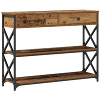 VidaXL Konsolentisch Altholz 100x28x75 cm Holzwerkstoff & Stahl