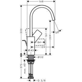 Hansgrohe Vivenis 210 Einhandmischer Mattweiß