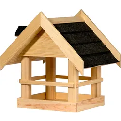 dobar Vogelhaus "Zwart" aus Massivholz, ca.: 40x34,5x23,5 cm