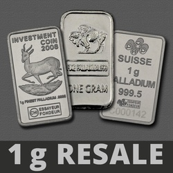 Palladiumbarren 1g Resale