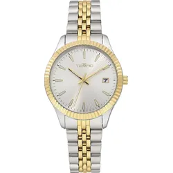 Quarzuhr TEMPIC, silber (silberfarben, goldfarben, silberfarben), Armbanduhren, Damen, Armbanduhr, Damenuhr, Edelstahlarmband, analog, Tag