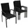 DEGAMO FARO Stapelsessel 56 x 65 x 96 cm grau/schwarz 4 St.