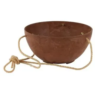 Artstone Kunststoff-Hängeampel Fiona, rund, Ø 25 cm, Braun
