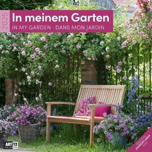 Ackermann In meinem Garten 2025, Wandkalender / Broschürenkalender im Hochformat (aufgeklappt 30x60 cm) - Art12 - Geschenk-Kalender mit Monatskalendarium zum Eintragen