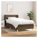 vidaXL Boxspringbett 100 x 200 cm Dunkelbraun