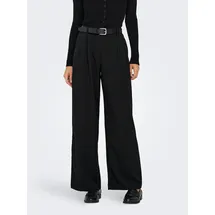 Only Anzughose "ONLREINA HW PLEAT STR PINS PANT TLR NOOS", Damen, Gr. 38, Länge 32, schwarz (schwarz stripes:cloud dancer pinstripes), Web, Obermaterial: 97% Polyester, 3% Viskose, Nadelstreifen, normal, Hosen Anzughose