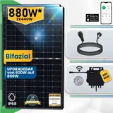 Epp Solar Balkonkraftwerk Komplettset 880W Bifazial Growatt NEO Wechselrichter 800W Photovoltaik Solaranlage mit 5m stecker