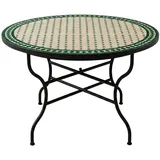 Marokkanischer Mosaiktisch Gartentisch Balkontisch Garten Esstisch Rund 120cm
