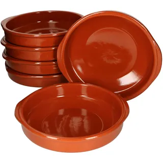 Mambocat 6er Set Cazuela mit Griffen Ton-Schale Bernd Ø 24cm Größe XL Mittelalter Wikinger