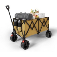 HOMALL Bollerwagen Faltbar Bollerwagen, Handwagen Transportwagen 260L 150KG gelb