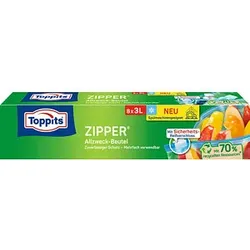 8 Toppits Gefrierbeutel ZIPPER 3,0 l