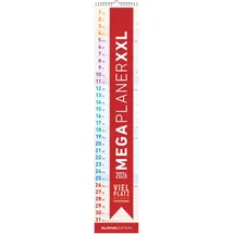 Neumann Megaplaner XXL 2026 - Streifenkalender 18x86 cm mit viel Platz für Notizen - Küchenkalender - Alpha Edition