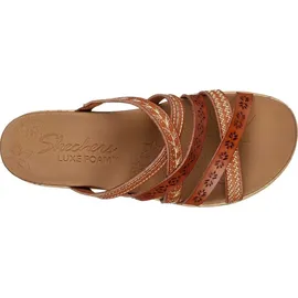 SKECHERS Damen Beverlee Tiger Posse Keilsandale, Luggage Duraleather, 38 EU