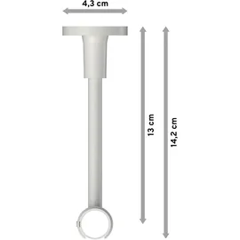 Interdeco GARDINENSTANGE Sonette Tanara 600 cm (geteilt in 3 x 200 cm), 1-läufig, 20 mm Ø Weiß