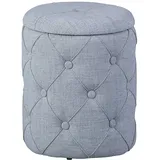 Interlink Hocker mit Stauraum Kunststoff 34 x 40 x 34 cm Grau