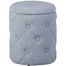 Interlink Hocker mit Stauraum Kunststoff 34 x 40 x 34 cm Grau