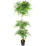 Leaf Realistischer künstlicher japanischer Ficus-Baum, 180 cm, dreifache Kugel, Fruticosa