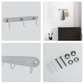 Intirilife Garderobenleiste Modell C Silber