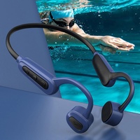 ESSONIO wasserdichte Kopfhörer Schwimmen IPX8 Bone Conduction Headphones mit 16GB mp3 Unterwasser Waterproof Tauchen 12 HSpielzeit für Surfen Duschen Radfahren Reiseausflug,Blau