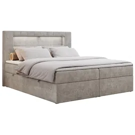 MKS Boxspringbett 160 x 200 cm H3 Beige